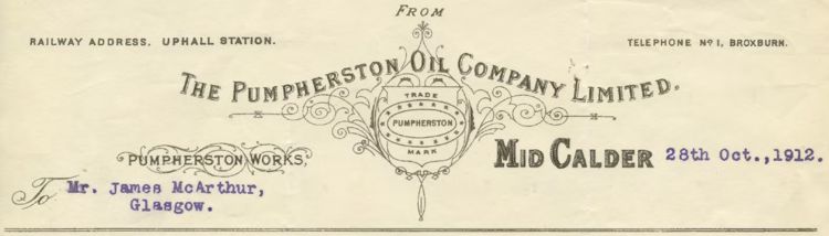 pumpherston company letterhead