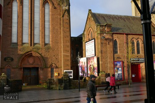 St Davids – now Bathgate Cinema, - still Bathgate's best kept secret, with a view to the terrace between the Church hall and the main body of the kirk.