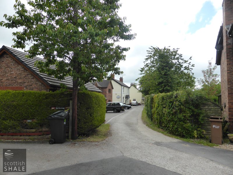 Cambrian oil works, lane to cottages at the works site