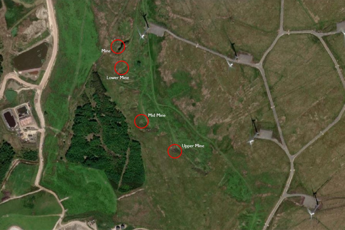 levenseat quarry mines aerial