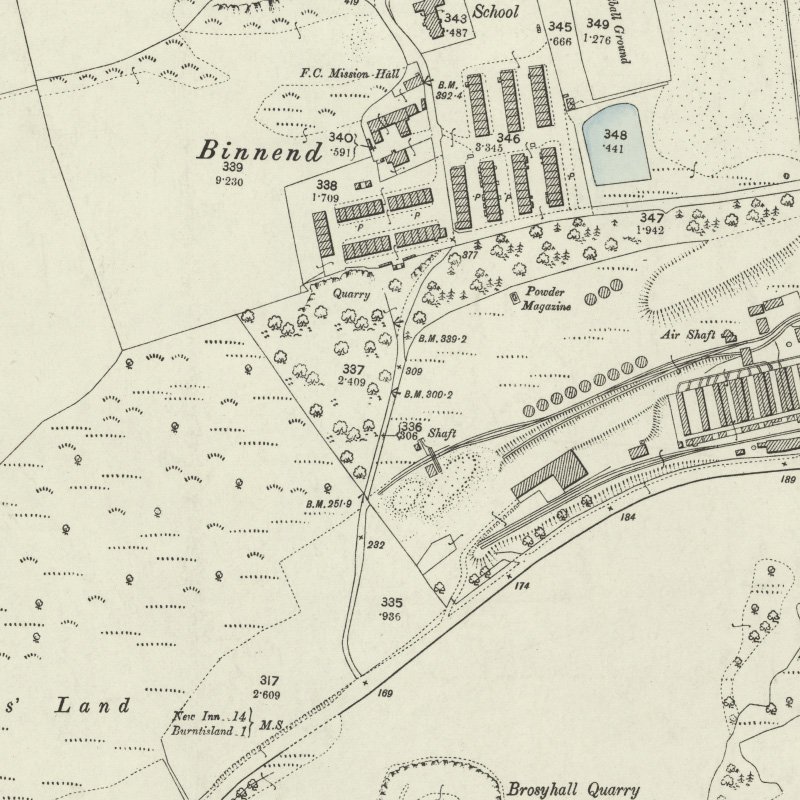 Burntisland No.2 Mine - 25" OS map c.1895, courtesy National Library of Scotland
