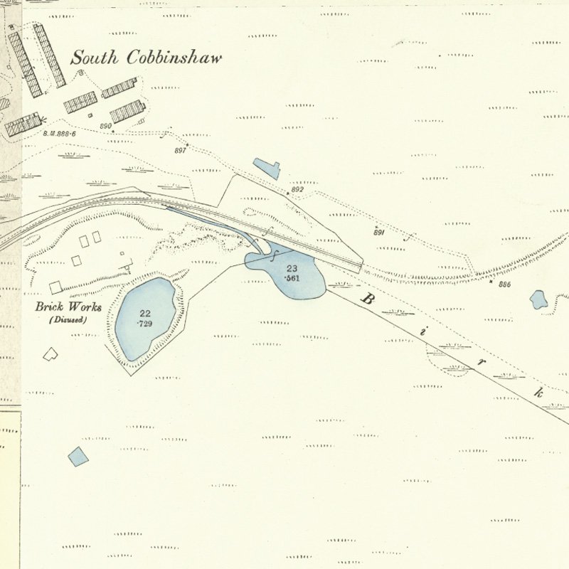 Cobbinshaw South No.1 Pit - 25" OS map c.1895, courtesy National Library of Scotland