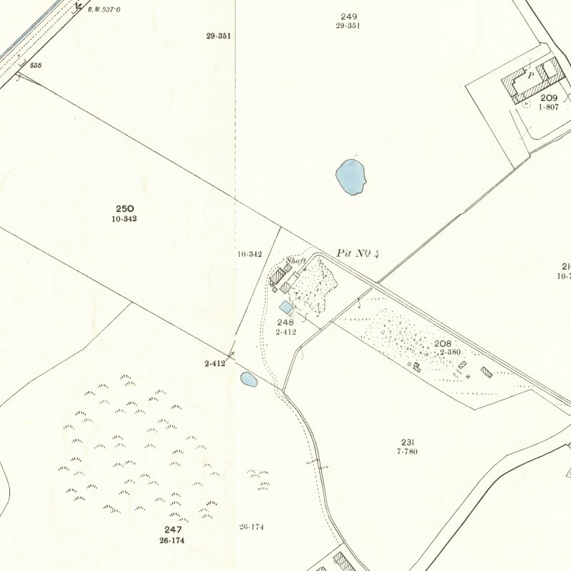Deans No.4 Pit - 25" OS map c.1895, courtesy National Library of Scotland
