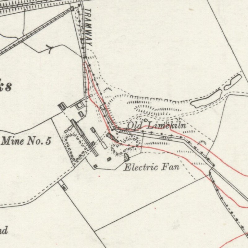 Deans No.5 Mine - 25" OS map c.1922, courtesy National Library of Scotland