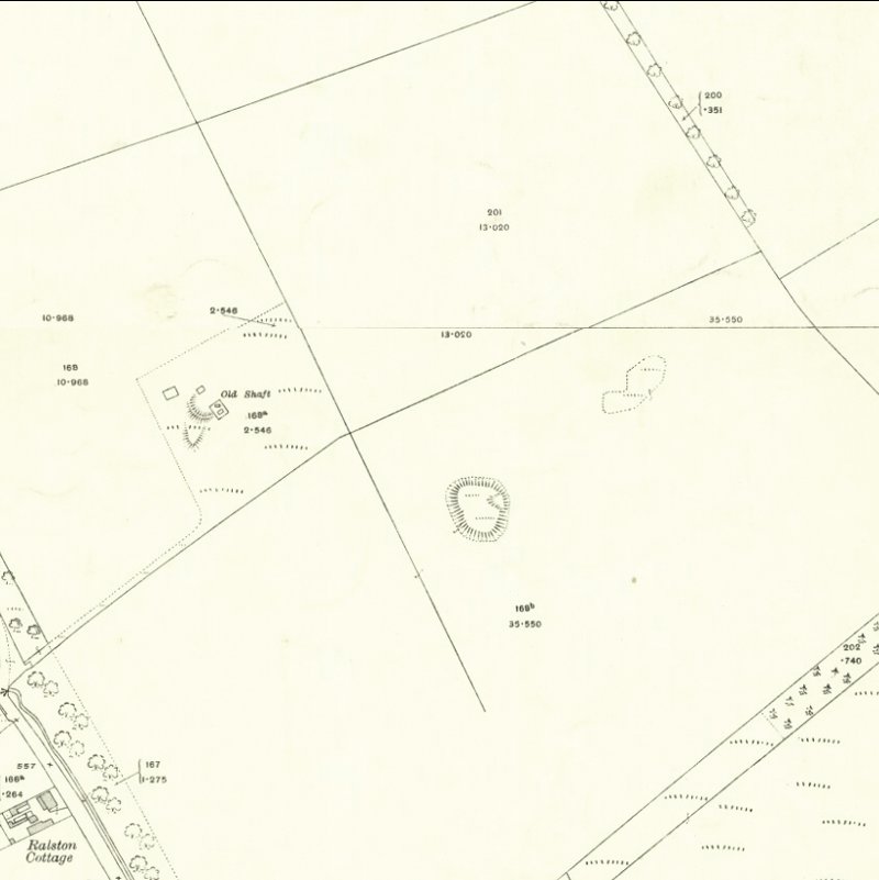 Drumcrosshall No.1 & 2 Mines - 25" OS map c.1917, courtesy National Library of Scotland