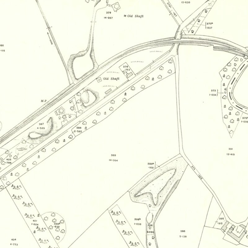 Easter Breich No.1 & 2 Pits - 25" OS map c.1917, courtesy National Library of Scotland