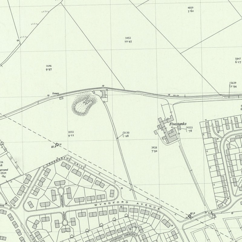 Fivestanks Mine - 1:2,500 OS map c.1955, courtesy National Library of Scotland