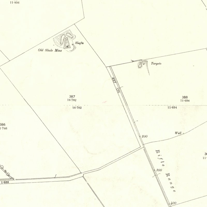 Fivestanks (Unidentified) Mine - 25" OS map c.1897, courtesy National Library of Scotland