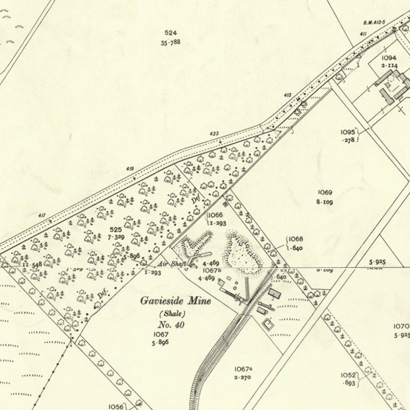 Gavieside No.40 Mine - 25" OS map c.1907, courtesy National Library of Scotland