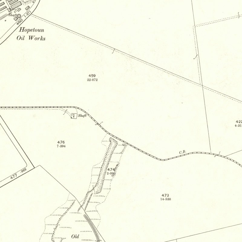 Hopetoun No.44 Mine - 25" OS map c.1896, courtesy National Library of Scotland