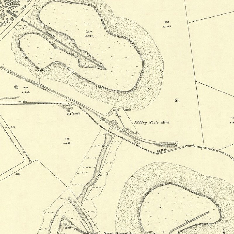 Hopetoun No.44 Mine - 25" OS map c.1916, courtesy National Library of Scotland