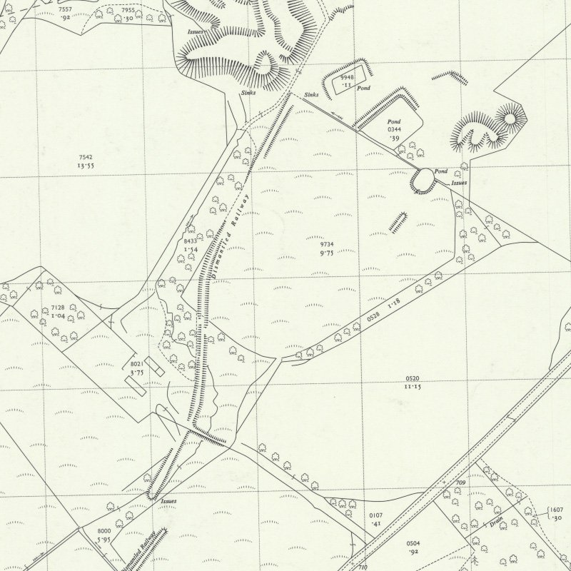 Hermand No.6 Mine - 1:2,500 OS map c.1962, courtesy National Library of Scotland