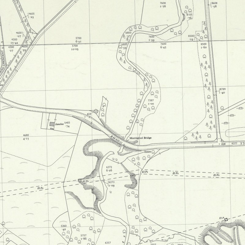 Hermand (Murray's Pool) Mine - 1:2,500 OS map c.1962, courtesy National Library of Scotland