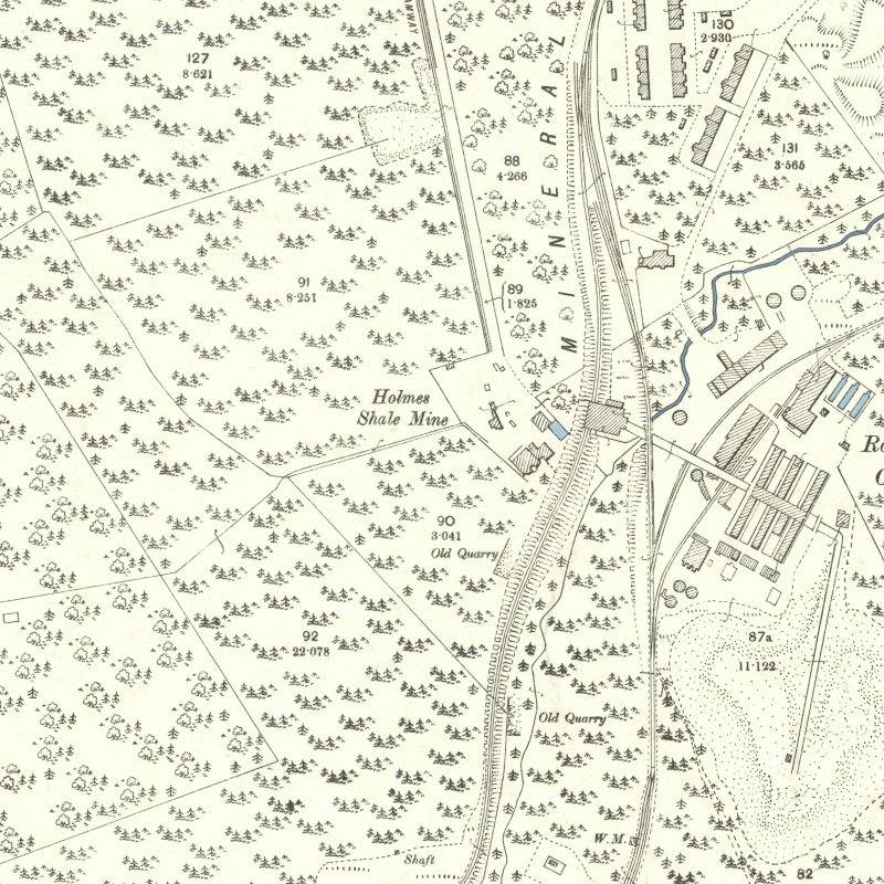Holmes Mine - 25" OS map c.1897, courtesy National Library of Scotland