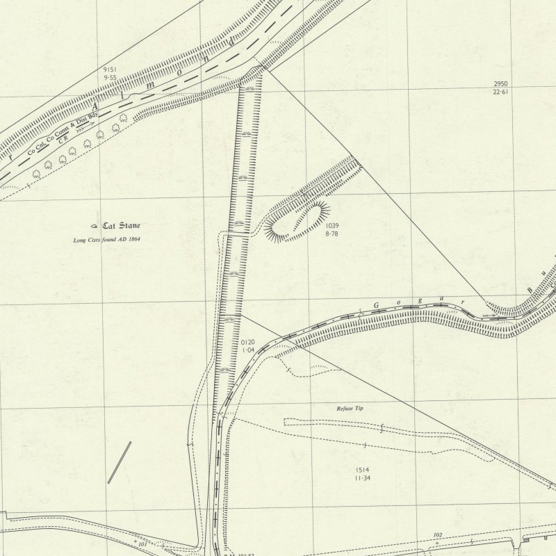 Ingliston No.33 Pit - 1:2,500 OS map c.1964, courtesy National Library of Scotland