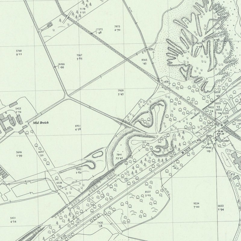Mid Breich No.1 Mine - 1:2,500 OS map c.1959, courtesy National Library of Scotland