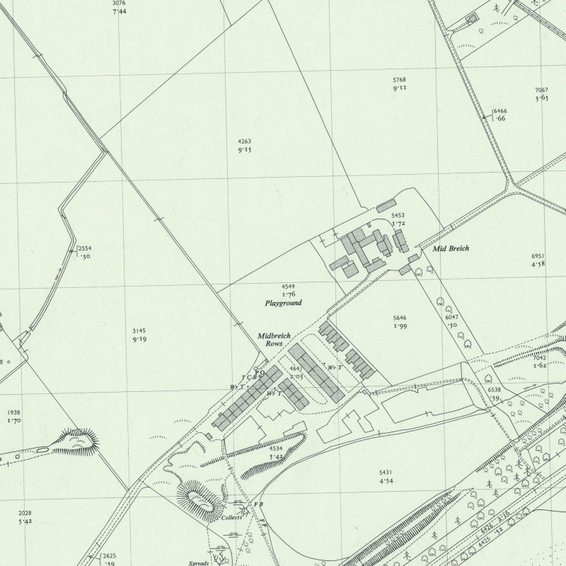 Mid Breich No.2 Mine - 1:2,500 OS map c.1959, courtesy National Library of Scotland