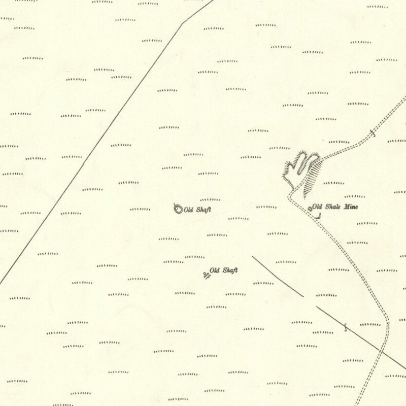 North Cobbinshaw Mine - 25" OS map c.1907, courtesy National Library of Scotland