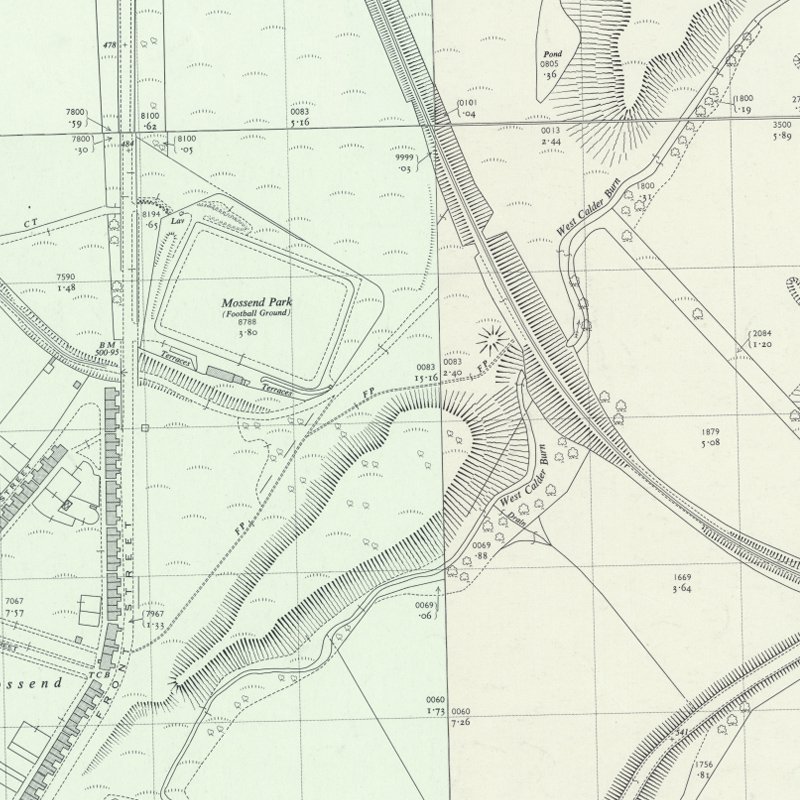 Polbeth No.8 Pit - 1:2,500 OS map c.1962, courtesy National Library of Scotland