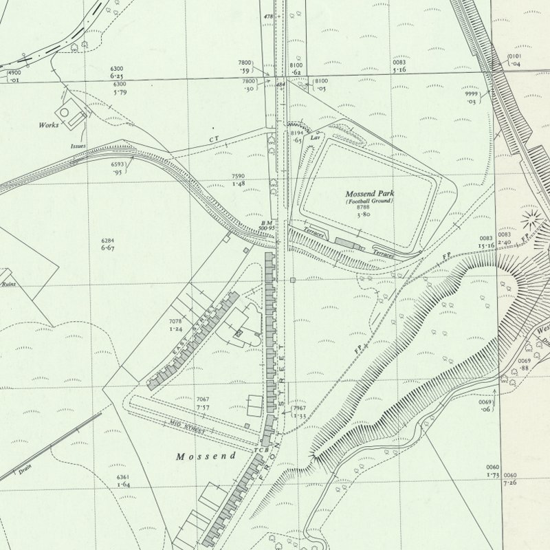 Polbeth No.10 Pit - 1:2,500 OS map c.1962, courtesy National Library of Scotland