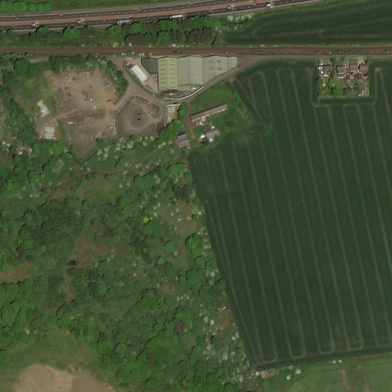 Roman Camp No.2 Mine (North) - Aerial, courtesy National Library of Scotland