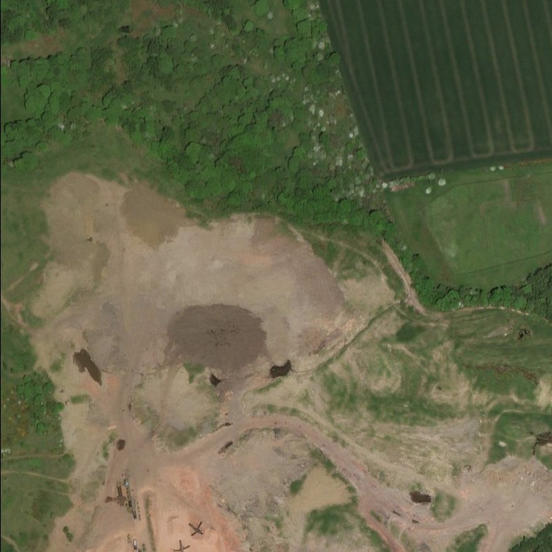 Roman Camp No.2 Mine (South) - Aerial, courtesy National Library of Scotland