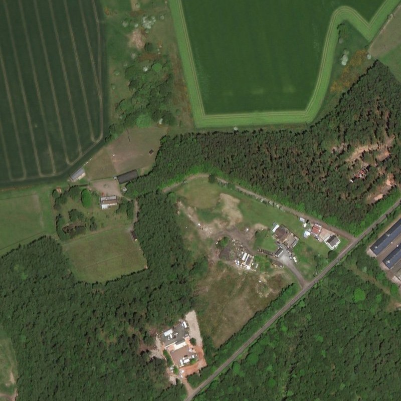 Roman Camp No.7 Mine - Aerial, courtesy National Library of Scotland