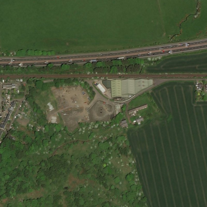 Roman Camp (Cawburn) Mine - Aerial, courtesy National Library of Scotland