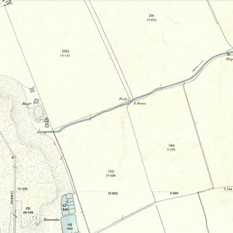 Stankards No.1 Pit - 25" OS map c.1895, courtesy National Library of Scotland