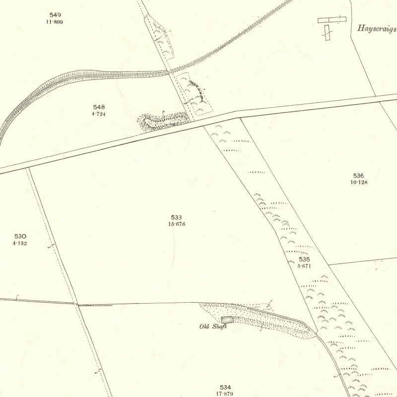 Strathbrock Collieries Site No.1 (Newbigging Pit?) - 25" OS map c.1897, courtesy National Library of Scotland
