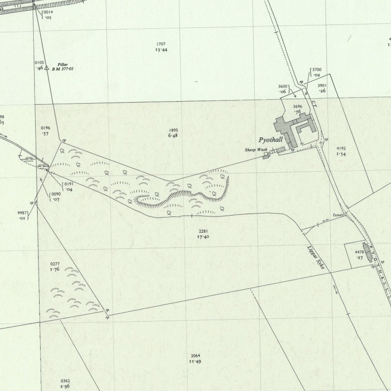 Strathbrock Collieries Site No.3 (Pyothall Pit? - Thomson's Pit?) - 1:2,500 OS map c.1955, courtesy National Library of Scotland