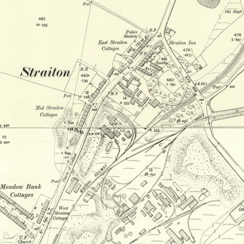 Straiton No.4 Mine - 25" OS map c.1907, courtesy National Library of Scotland
