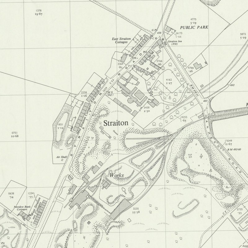 Straiton No.4 Mine - 1:2,500 OS map c.1955, courtesy National Library of Scotland