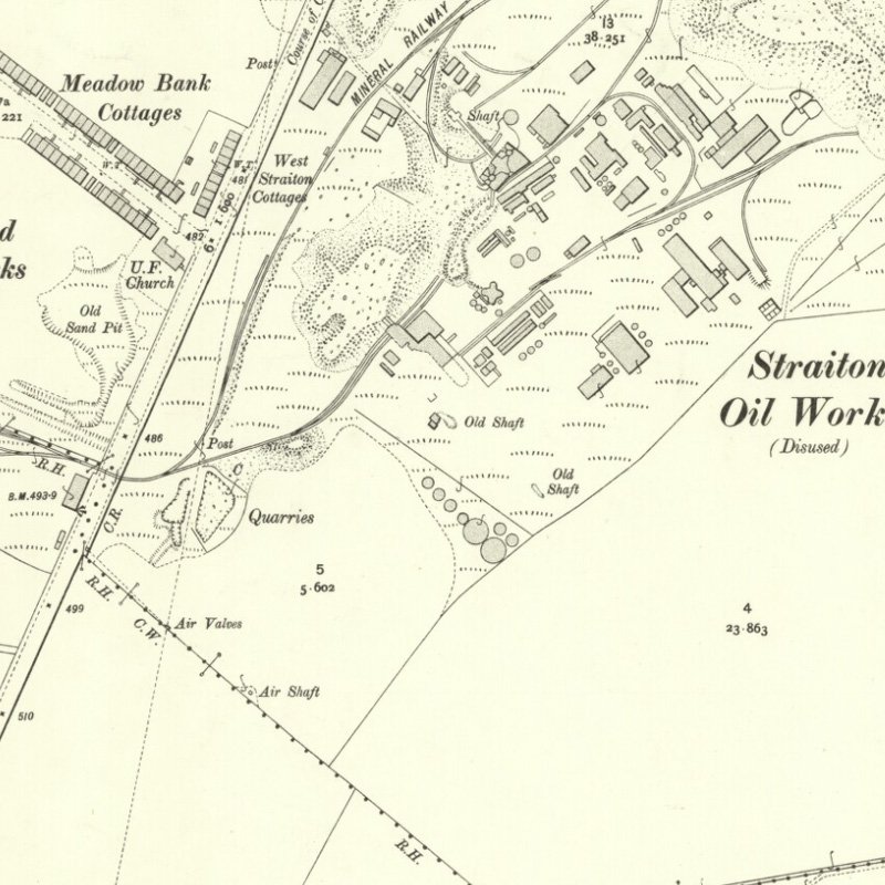 Straiton No.8 Mine - 25" OS map c.1907, courtesy National Library of Scotland