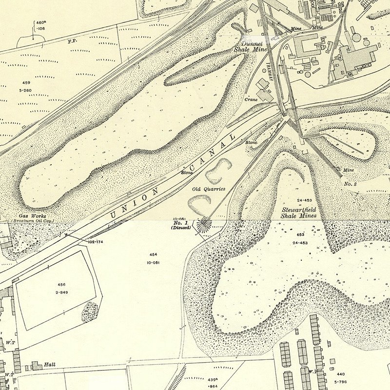 Stewartfield No.1 Mine - 25" OS map c.1917 courtesy National Library of Scotland