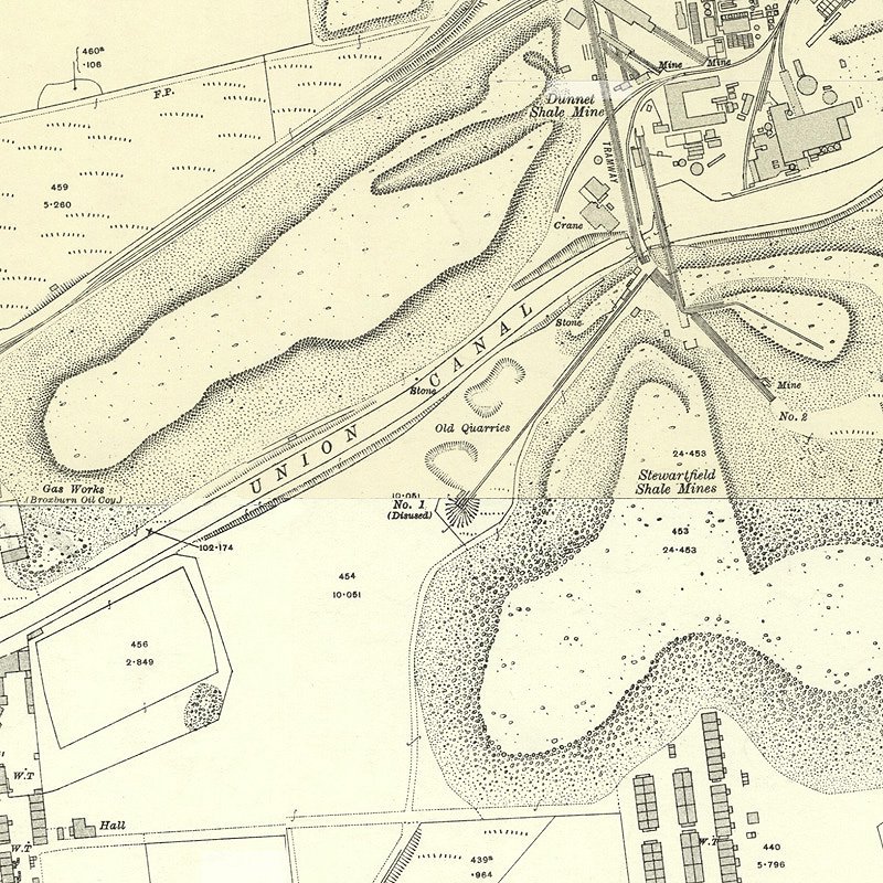 Stewartfield No.1 Mine - 25" OS map c.1917 courtesy National Library of Scotland