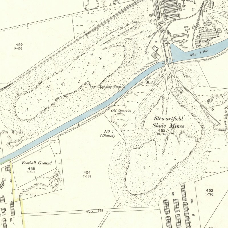 Stewartfield No.1 Pit - 25" OS map c.1897, courtesy National Library of Scotland
