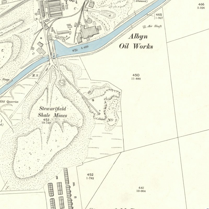 Stewartfield No.2 Mine - 25" OS map c.1897, courtesy National Library of Scotland