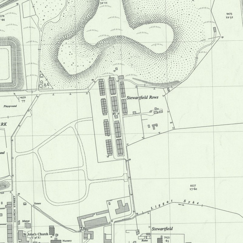 Stewartfield No.2 Pit - 1:2,500 OS map c.1955, courtesy National Library of Scotland