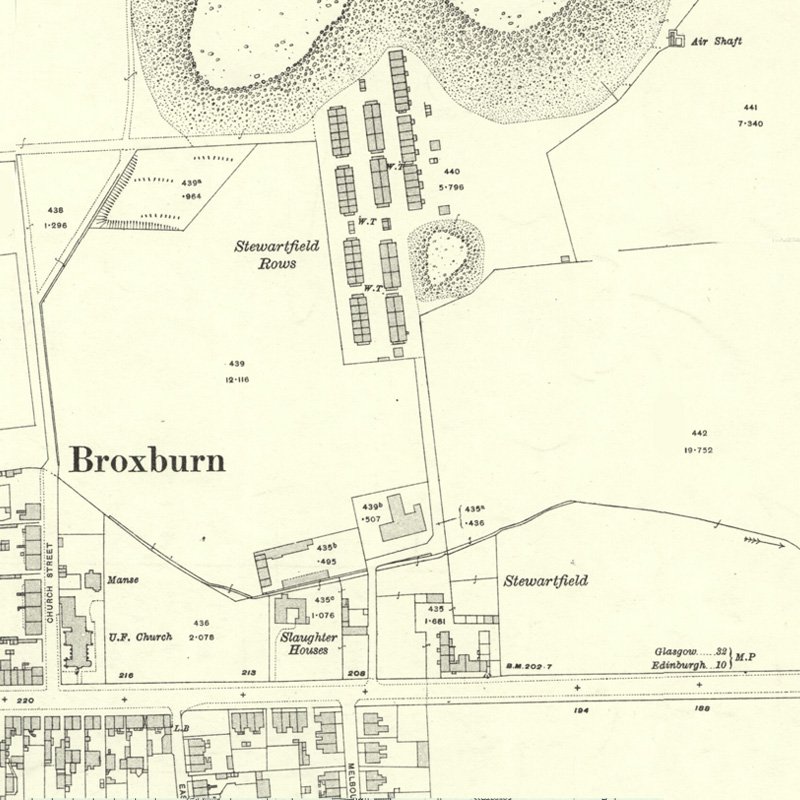 Stewartfield No.3 Pit - 25" OS map c.1917, courtesy National Library of Scotland