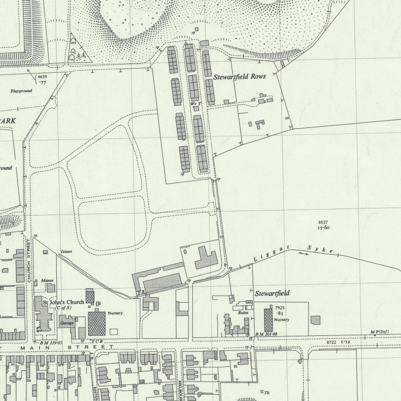 Stewartfield No.3 Pit - 1:2,500 OS map c.1955, courtesy National Library of Scotland