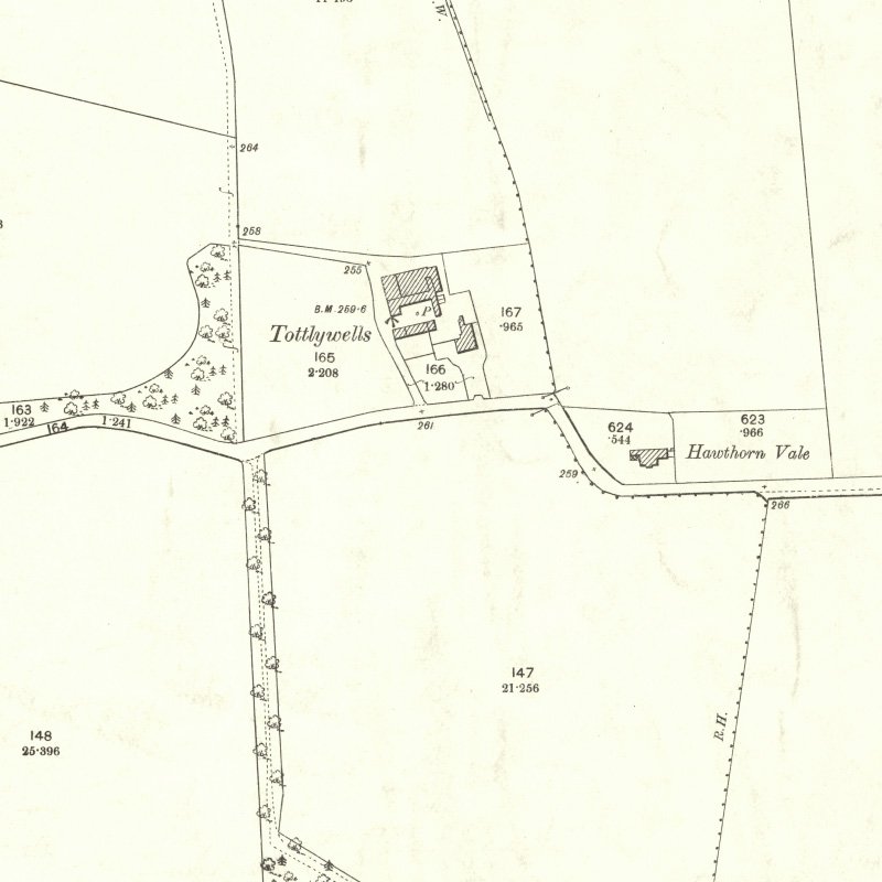 Tottleywells No.1 Mine - 25" OS map c.1897, courtesy National Library of Scotland