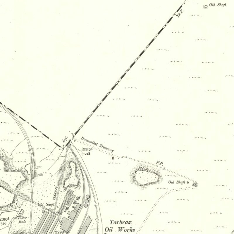 Tarbrax No.1 Pit - 25" OS map c.1911, courtesy National Library of Scotland