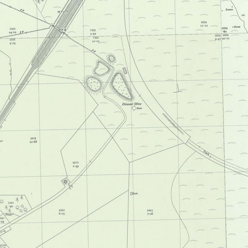 Woolfords Coal Pit - 1:2,500 OS map c.1959, courtesy National Library of Scotland