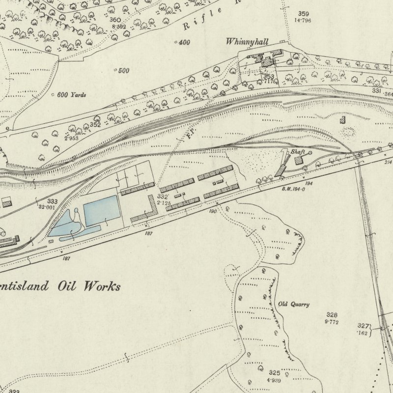 Binnend - Low Village - 25" OS map c.1895, courtesy National Library of Scotland