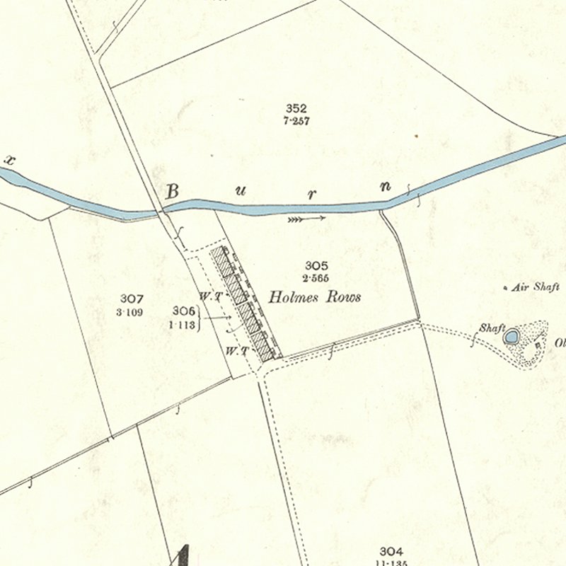 Holmes Rows - 25" OS map c.1897, courtesy National Library of Scotland