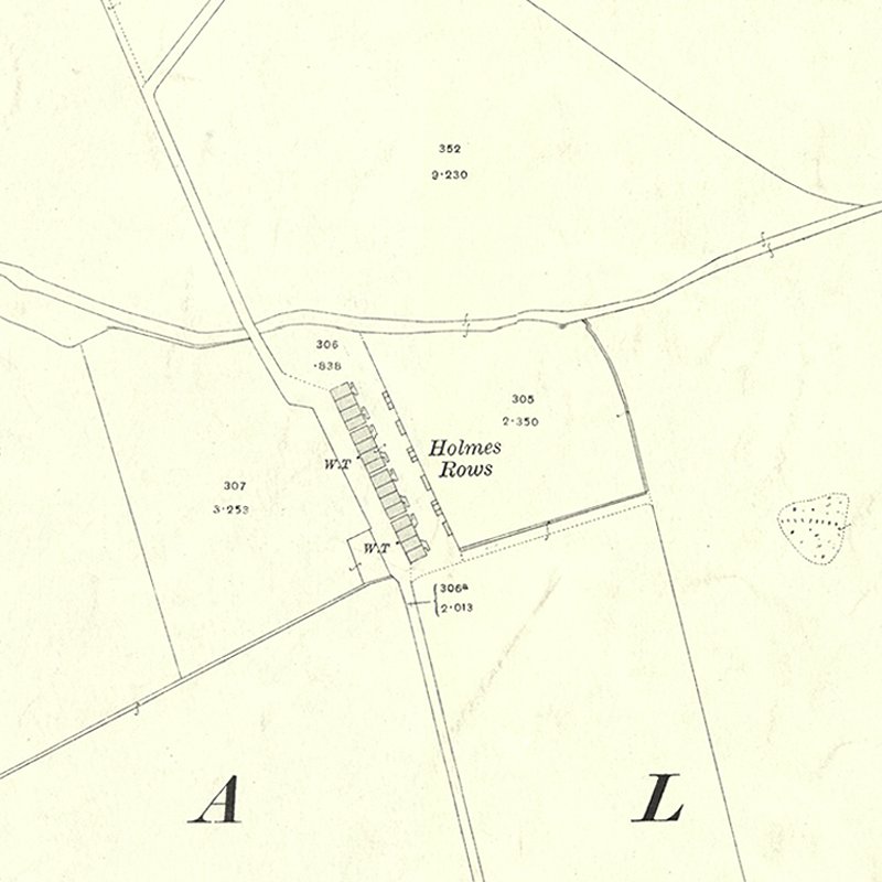 Holmes Rows - 25" OS map c.1907, courtesy National Library of Scotland