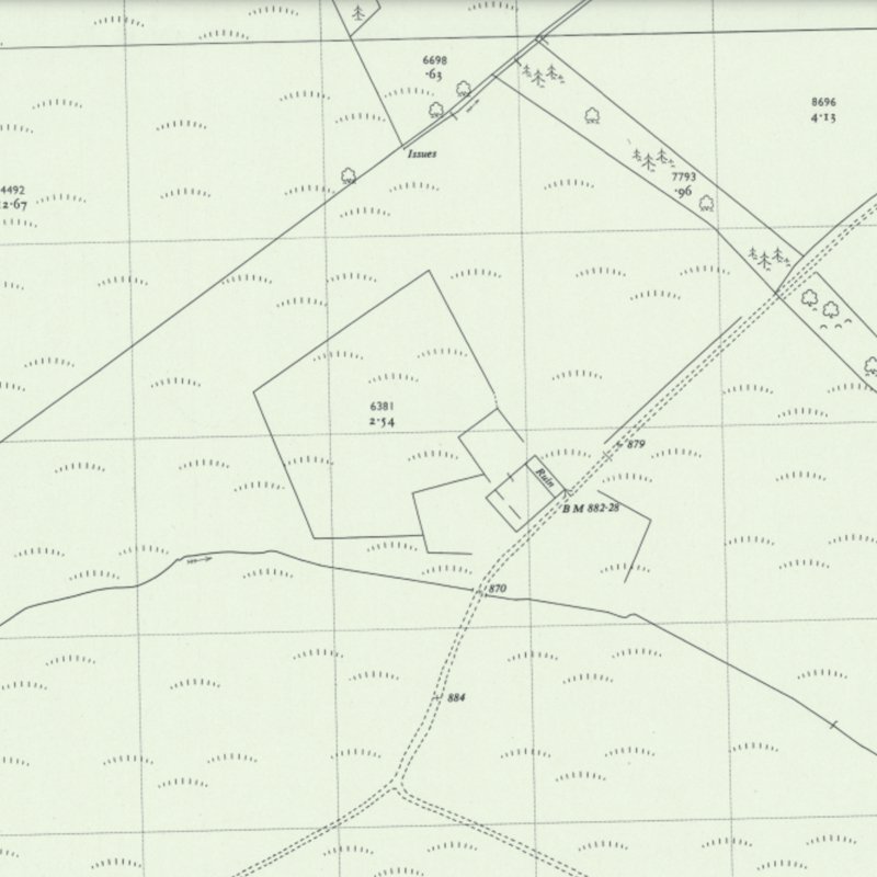Kipsyke - 1:2,500 OS map c.1958, courtesy National Library of Scotland