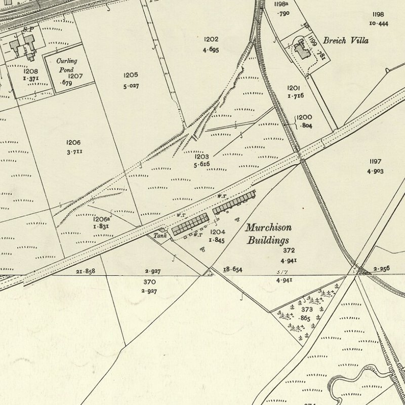 Murchison Buildings - 25" OS map c.1907, courtesy National Library of Scotland