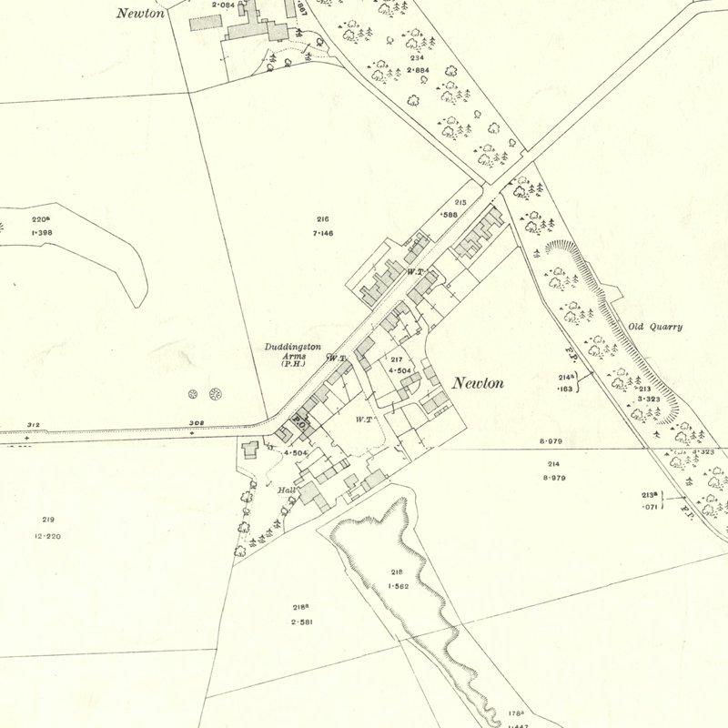 Newton - 25" OS map c.1917, courtesy National Library of Scotland